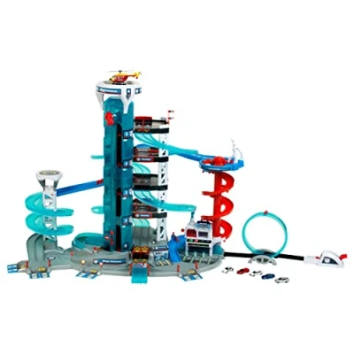 Afbeelding van Theo Klein 2820 Bosch Car Service Mega Universe I Parkeergarage met licht en geluid, lift, looping afdaling rijstrookverandering Incl. voertuigen Voor kinderen vanaf 3 jaar