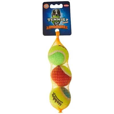 Afbeelding van Nobby tennisbal met pieper XS 4,5 cm, assortiment; 3 delig net