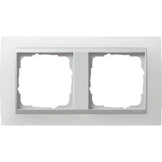 Afbeelding van Gira Event Opaque afdekraam 2 voudig wit voor aluminiumkleurige