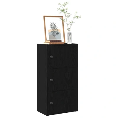 Afbeelding van vidaXL Boekenkast 40x24x77 cm bewerkt hout zwart eikenkleurig