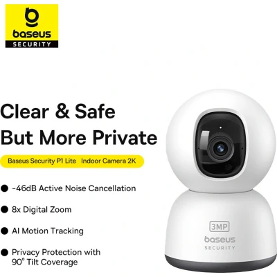 Afbeelding van Baseus P1 Lite Binnencamera 2K (2304 x 1296 Pixels), Netwerkcamera, Wit