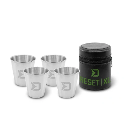 Afbeelding van Delphin RESET RVS Shot Glaasjes Set 70ml Met Tasje