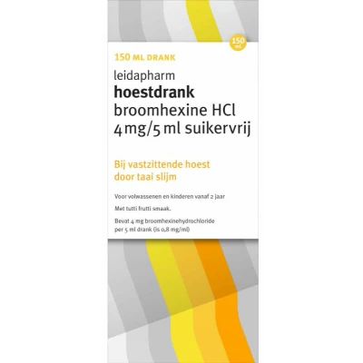 Afbeelding van Leidapharm Hoestdrank Broomhexine HCI 4mg/5ml suikervrij