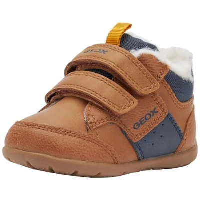 Afbeelding van Geox Baby jongens B Elthan Boy Sneaker, Tobacco Navy, 19 EU