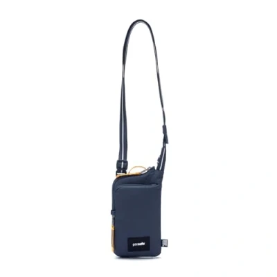 Afbeelding van Pacsafe GO Tech Crossbody Anti diefstal Tas RFID blokkerend 6 Kaartsleuven en Telefoonvak Penlus Waterdicht Beveiligde Festival Reistas Blauw