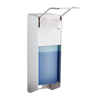Afbeelding van Relaxdays zeepdispenser wand desinfectie dispenser zeeppomp zeep lotion
