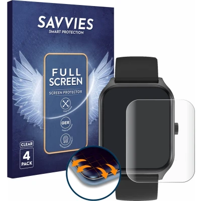 Afbeelding van Savvies Screenprotector voor Yuede Smartwatch 1.96&quot; Folie Beschermfolie transparant volledig dekking (4 Stuks)