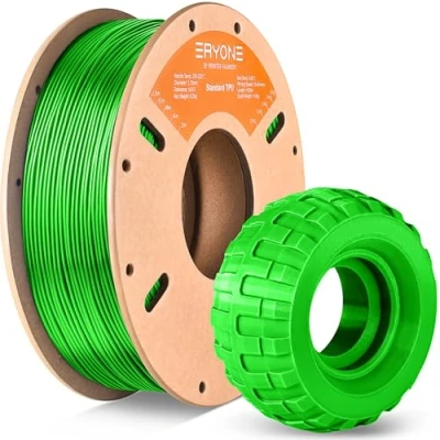 Afbeelding van ERYONE TPU filament 1,75 mm, voor 3D printer, 0,5 kg, 1 spoel, +/ 0,05 95 A, groen