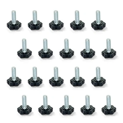 Afbeelding van Emuca 2020305 verstelbare voet voor meubels, schroefdraad M6x30mm, set van 20 stuks