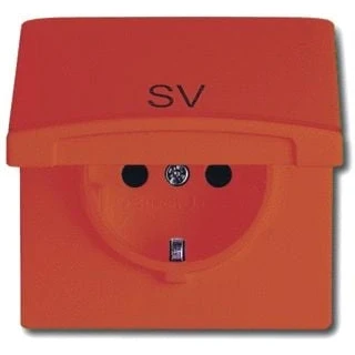 Afbeelding van Abb busch jaeger wandcontactdoos ra kd kv inbouw ip44 a w oranje 2cka002064a0297
