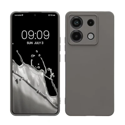 Afbeelding van kwmobile telefoonhoesje geschikt voor Xiaomi Redmi Note 13 Pro 5G / Poco X6 Hoesje smartphone Precisie camera uitsnede In steengrijs