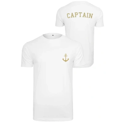 Afbeelding van Mister Tee Captain Tshirt print, Heren, Maat: XS, White