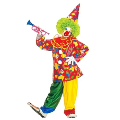 Afbeelding van &quot;Funny Clown&quot; (jas met kraag, broek, hoed) (158 cm / 11 13 jaar)