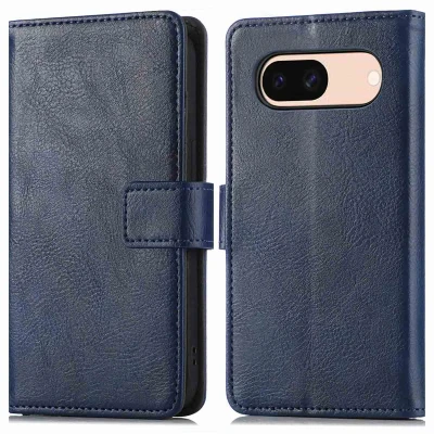Afbeelding van Google Pixel 8a Hoesje Kunstleder iMoshion Bookcase Donkerblauw Telefoonhoesje
