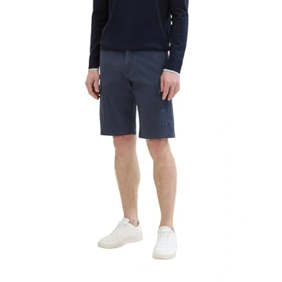 Afbeelding van TOM Tailor Shorts, Heren, Maat: 29, Navy structure print
