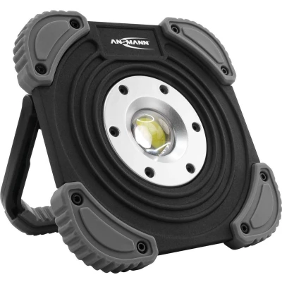 Afbeelding van ANSMANN LED bouwlamp met accu 1.400 lumen en 10 W oplaadbare werklamp flexibel dimbaar IP64 robuuste straler voor op de bouwplaats, in werkplaats of garage schijnwerper,