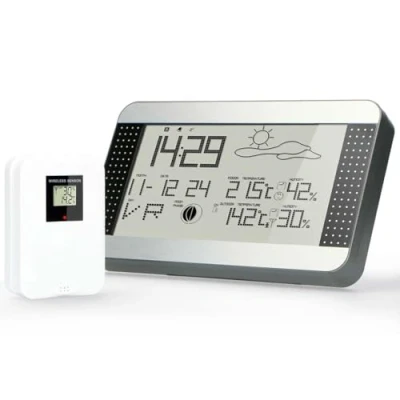 Afbeelding van Alecto WS 1700 Weerstation met draadloze buitensensor, zilver Silver