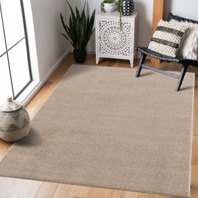 Afbeelding van Uni Effen Laagpolig Vloerkleed Modern Beige 200x290 cm