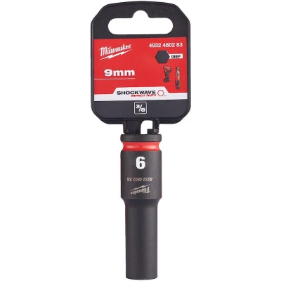 Afbeelding van Milwaukee Accessoires SHOCKWAVE Slagdop 3/8&quot; diep 9mm 1 stuk 4932480283