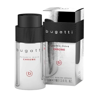 Afbeelding van bugatti Dynamic Move CHROME parfum heren 100 ml I verkwikkend voor alle leeftijden met een kruidig houtachtige geur kaneel, muskus, amber &amp; patchouli stedelijk, elegant, exotisc