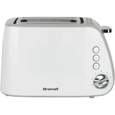 Afbeelding van Broodrooster BRANDT T02T1050W 2 sleuven 7 vermogensniveaus Kruimelade Wit