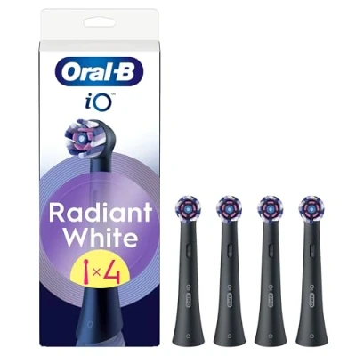 Afbeelding van Oral B Opzetborstels iO Radiant White Zwart 4 stuks
