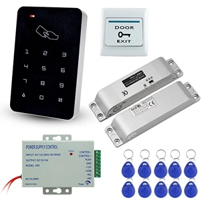 Afbeelding van Libo RFID toegangscontrolesysteem, 125 kHz met elektronisch DC12V vergrendelingsslot, K80 3A voeding, 10 stuks ID kaarten