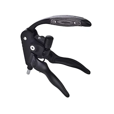 Afbeelding van Laguiole Kurkentrekker met hefboom, wijnflesopener, geschenkdoos, zwart metaal