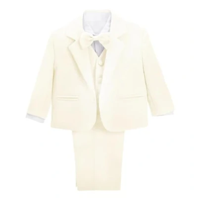 Afbeelding van Lito Angels Kostuums &amp; Blazers Tuxedo Smoking Pak Set van 5 Stuks Bruiloft Feest Formele Kleding Outfit voor Baby Jongens Maat 92 (Leeftijd 18 24 Maanden) Ivoor