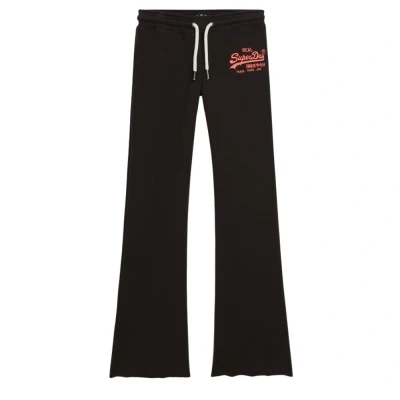 Afbeelding van Superdry Vintage LOGO Flare Joggers Trainingsbroek, Dames, Maat: 40, Bison black