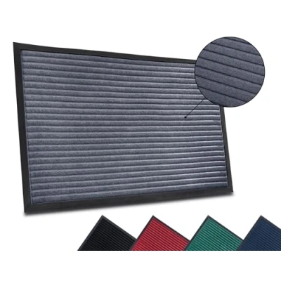 Afbeelding van Deurmat Striped Grijs, Polyester