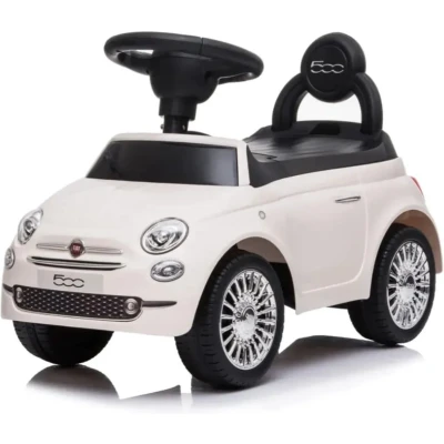 Afbeelding van Fiat 500 Loopauto Wit Hoogwaardige Afwerking Inclusief Opbergruimte Stevige Rugleuning