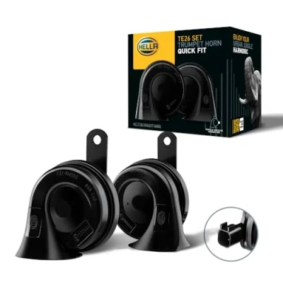 Afbeelding van HELLA VALUEFIT Meertonige luchthoorn OE CONNECT HORN TE26 SET 12V 110dB(A) 400Hz 500Hz Lage toon/Hoge toon Electrisch ECE Behuizingskleur: Zwart Aantal: 2 3FH 012 010 171