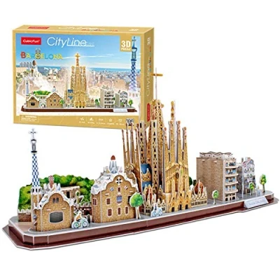 Afbeelding van CubicFun 3D puzzel City Line Barcelona (Tachan MC256h)