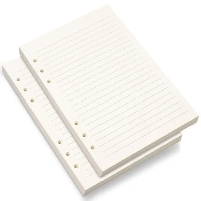 Afbeelding van A5 gelinieerd papier, navulpapier, vulpapier, 6 gaten geperforeerd, vullingen voor Filofax Planner Binder Journals Notities, 8 mm gelijnd los blad 80 vellen/160 pagina&#039;s, 5,6x8,3