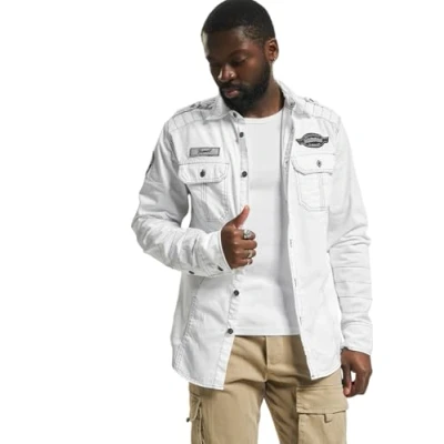 Afbeelding van Brandit LUIS Vintage Overhemd, Heren, Maat: 4XL, White