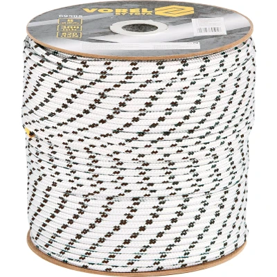 Afbeelding van Touw op rol 16mm 80 meter Zwart/wit