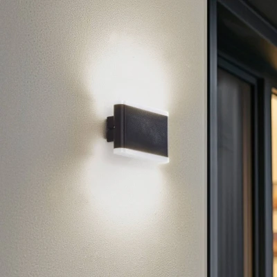 Afbeelding van Lindby Smart LED buitenwandlamp Elvi, CCT, RGB, Tuya, IP54