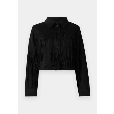 Afbeelding van ONLY Onldiane LIFE Fringes Imitatieleren jas, Dames, Maat: Small, Black