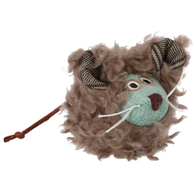 Afbeelding van Adori Speelgoed Fluff Muisje Kattenspeelgoed 14x6x5 cm Bruin