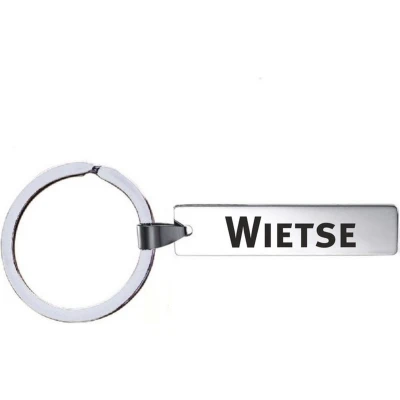 Afbeelding van Sleutelhanger Met Naam Wietse RVS