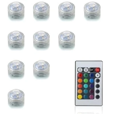 Afbeelding van 10 LED lampjes met afstandsbediening Multicolor