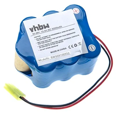 Afbeelding van vhbw NiMH accu 3000 mAh (10,8 V) compatibel met stofzuiger Home Cleaner Zepter 9P 130SCR, 130SCS, 9P130SCR, 9P130SCS, LMG 310