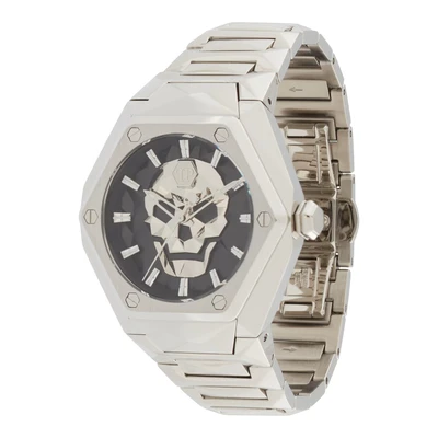 Afbeelding van Philipp Plein The $Kull Spikes PWPWA0624 Horloge Staal Zilverkleurig Ø 45 mm