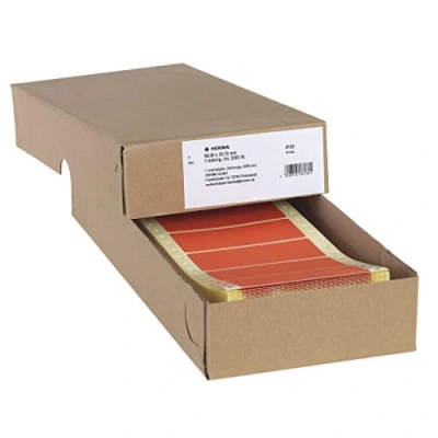 Afbeelding van Herma Computeretiketten doorlopend, 88,9 x 35,7 mm, 1 baans, rood, per
