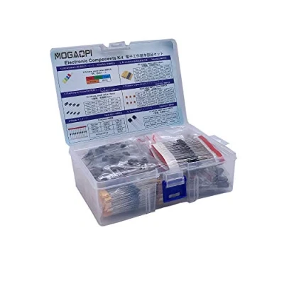 Afbeelding van MOGAOPI Elektronische Component Kit &amp; Totaal 1390 Pcs, LED Diodes, Metal Film Weerstanden, Elektrolytische Condensator Pakket, Gemeenschappelijke Keramische Condensatoren, Transistor Assortiment Box