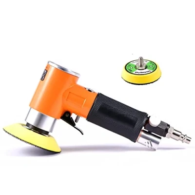 Afbeelding van Perslucht excentrische schuurmachine, 75 mm, 50 mini haakse slijper, slijpmachine, polijstmachine voor auto, meubels, hout (oranje)