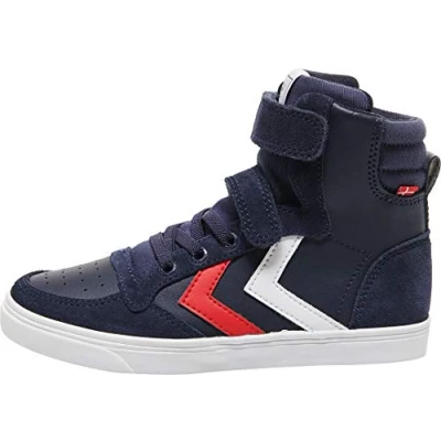 Afbeelding van Hummel Slimmer Stadil JR Sneakers hoog voor kinderen, Maat: 40, Peacoat Leer en textiel