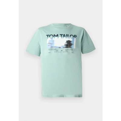 Afbeelding van TOM Tailor Tshirt print, Heren, Maat: Small, Dust green