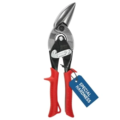 Afbeelding van Midwest Tool en Bestek Snips Gesmede Blade Speciale Hardheid Offset Links Luchtvaart Snip Left Rood